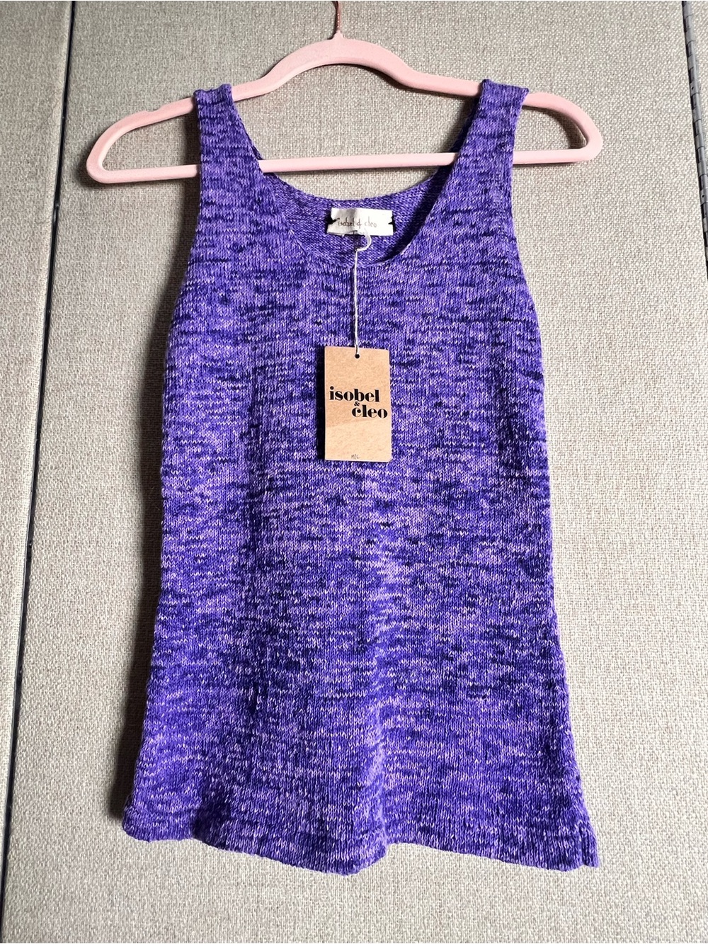 Isobel & Cleo Purple Knit Open Cardigan & Knit Tank - Picture 6 of 6